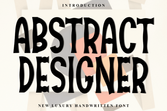 Abstract Designer Font for Creative Projects