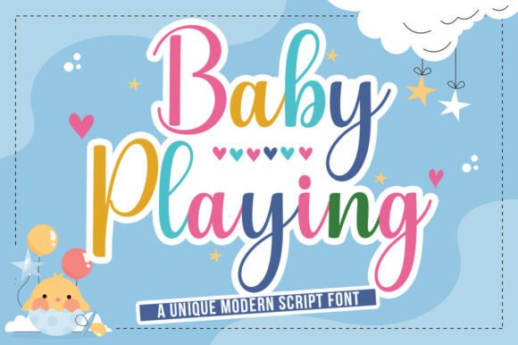 Baby Playing Font for Creative Projects