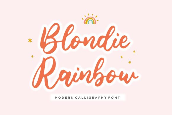 Blondie Rainbow Font for Eye-Catching Designs