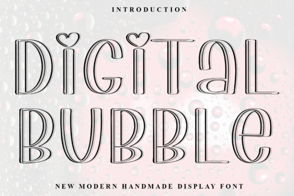 Digital Bubble Font for Editorial Design