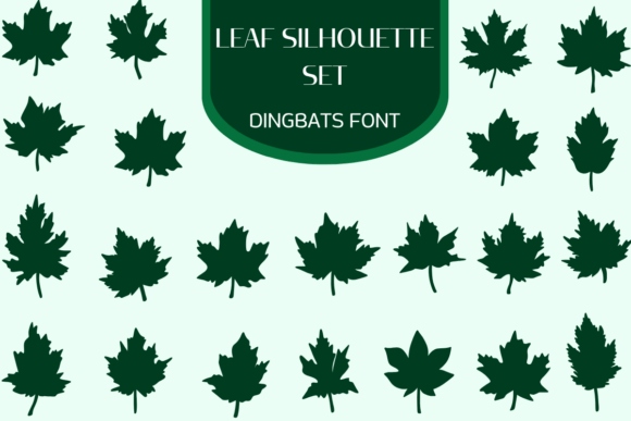 Leaf Silhouette Set: Nature-Inspired Font