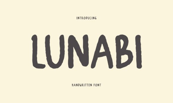 Lunabi: A Handwritten Font for Creative Projects