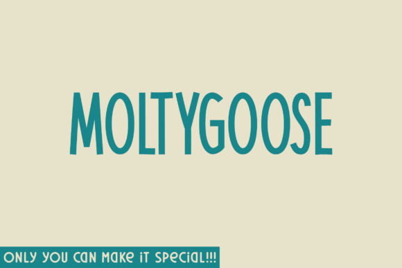 Moltygoose: A Unique Handwritten Font