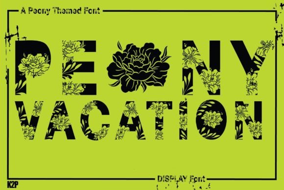 Peony Vacation Font for Creative Projects