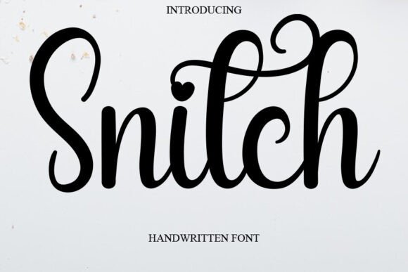 Snitch: A Handwritten Font for Business Branding