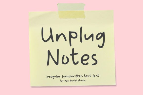 Unplug Notes: A Friendly Font for Creative Marketing